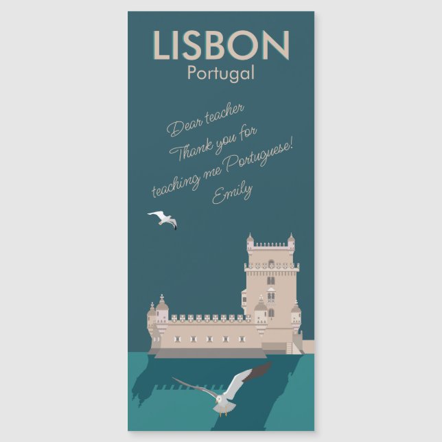 Lisboa Torre de Belem - Obrigado Professor (Frente)