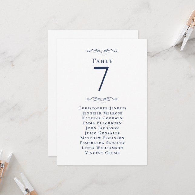 Lista de Assentos dos Convidados do Casamento Núme (Frente/Verso In Situ)