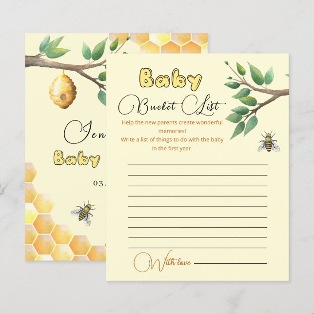 Lista de Baldes de abelhas do mel (Frente/Verso)