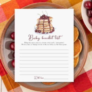 Lista de baldes de Bebê chá de fraldas Pancakes