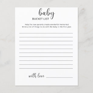 Lista de baldes para bebês