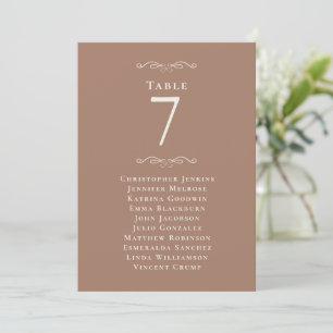 Lista de Convidados de Casamento Número da Mesa Ca