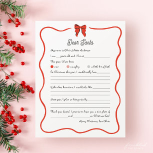 Lista de Desejos Mágica para Crianças Dear Santa C