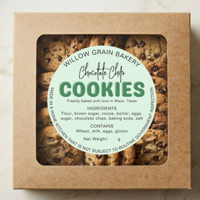 Lista de Ingredientes Adesivo Biscoito Casa Verde  (Criador carregado)