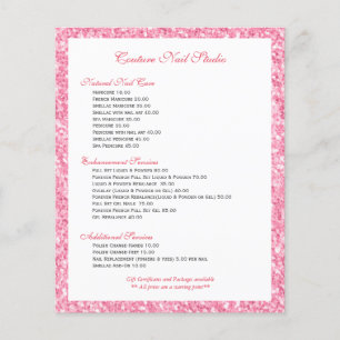 Lista de Menu de Unhas com Impressão de Brilho Ros
