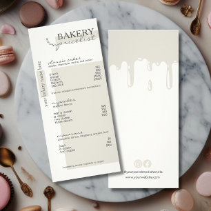 Lista de Preços de Bakery do Menu de Drives de cin
