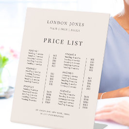 Lista de Preços de Blush do Serviço de Tipografia