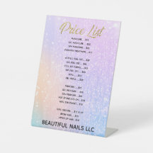 Lista de Preços do Salão da Nela da Glitter Roxo P