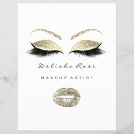 Lista de Preços Folheto Olhos Brancos Pretos Lábio