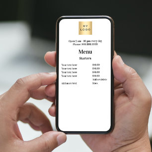 Lista de preços Logotipo comercial Simples Cartão