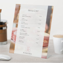 Lista de Preços Personalizada para Padaria Menu