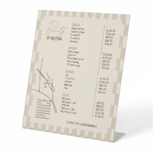 Lista de Preços Salão de Cabelo Spa Creme Bege Ret
