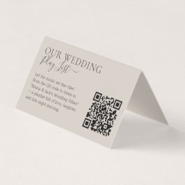 Lista de Reprodução Código QR Bege Macio Casamento