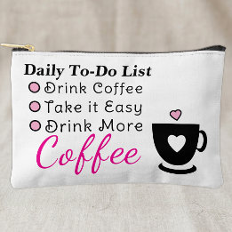 Lista de tarefas amantes do café branco rosa