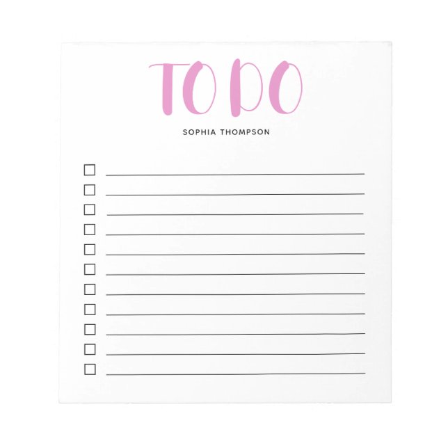 Lista de Tarefas Script Negrito Bloco de Notas Ros (Frente)