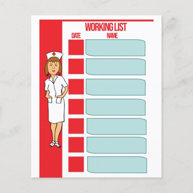 Lista de trabalho médico (Frente)