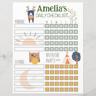 Lista de Verificação Diária para Crianças, Program