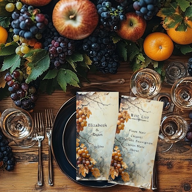 Lista de vinhos de vinhedo Elegante (Criador carregado)