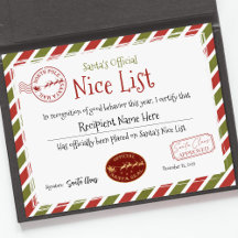 Lista Santa Claus Nice, Papais noeis Belos Certifi