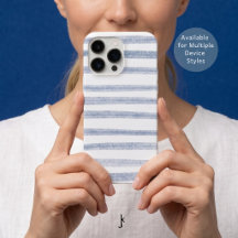 Listra Pastel Azul Branco Desenhada à Mão Capricho
