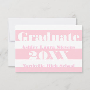 Listra Rosa e Branca - Anúncio de Formatura 3x5
