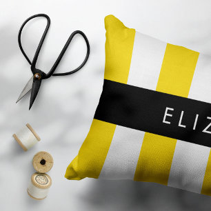 Listras Amarelas, Padrão Striped, Linhas, Seu Nome