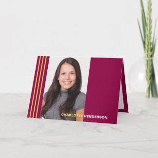 Listras anúncio de graduação multi foto vermelho