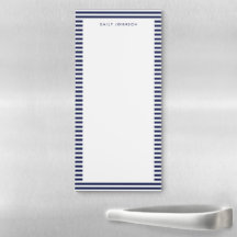 Listras Azuis Marinho Minimalistas Monograma