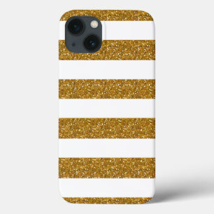 Listras brancas do encanto com o brilho Dourado