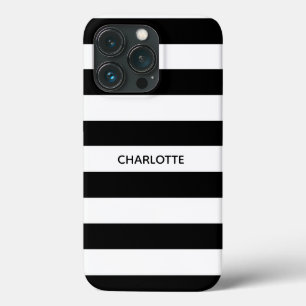 Listras brancas e pretas, nome personalizado monog