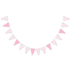 Listras cor-de-rosa & Polkadots - bandeira da