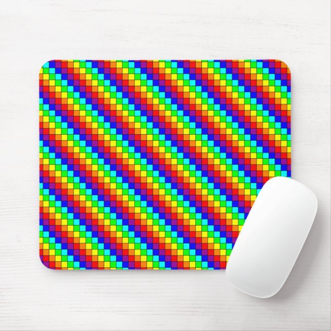 Listras de Arco-Íris - Mouse Pad (Com mouse)