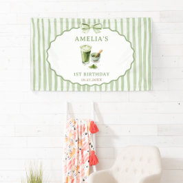 Listras de Arco Verde Aniversário Matcha