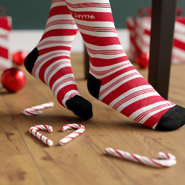 Listras de Bastão de Doces Vermelho e Branco Natal
