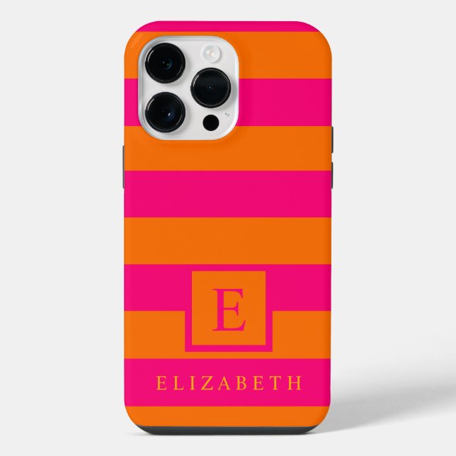 Listras de Cor Laranja Rosa Personalizado Profundo (Verso)