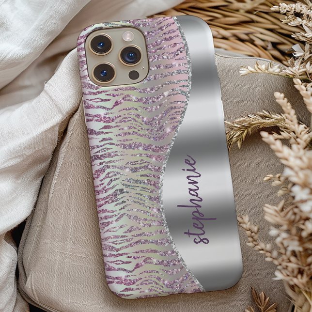 Listras de Tigre Rosa Diamantada Personalizada (Criador carregado)