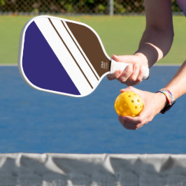 Listras diagonais esportivas navy marrom branco