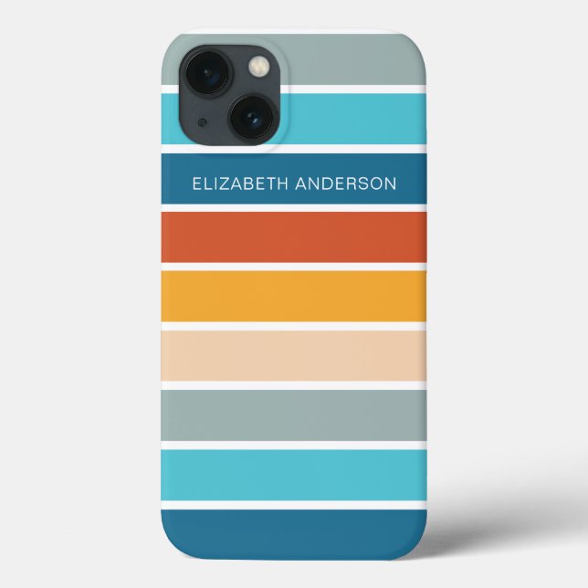 Listras do Pôr do Sol Personalizadas Modernas e Re (Verso)