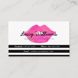 Listras dos cartões de visitas dos lábios, as