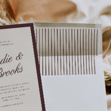 Listras Finas Burgundy e Creme