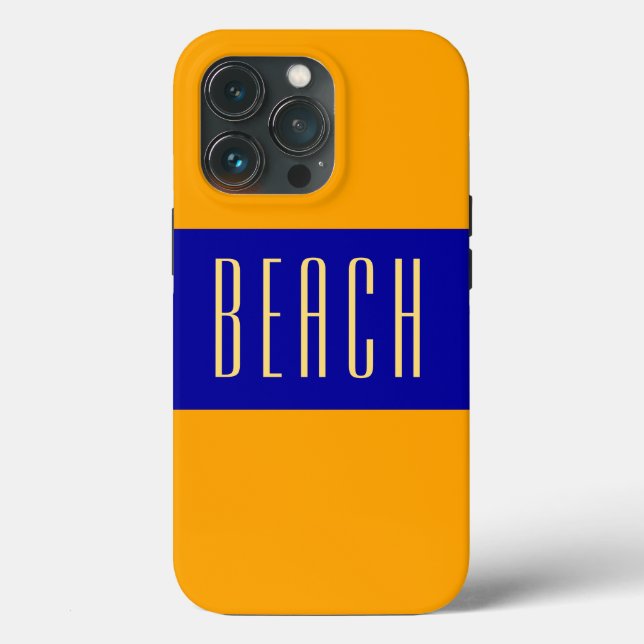 Listras Laranja Amarelo Azul Royal Slim BEACH Text (Verso)