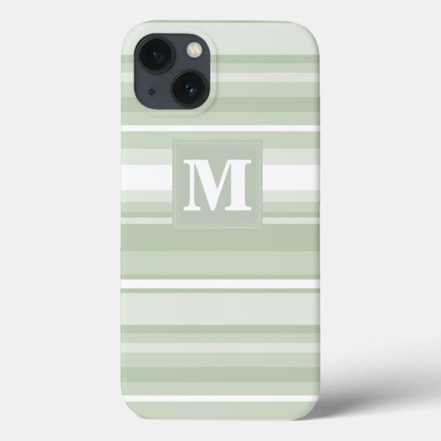 Listras monograma verde claro capa Case-Mate para  (Verso)