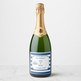 Listras náuticas - rótulo de vinho espumante