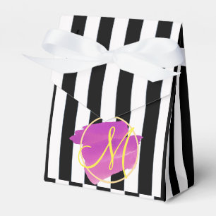 Listras Pretas e Brancas ⎥ Caixa de Favor Monogram