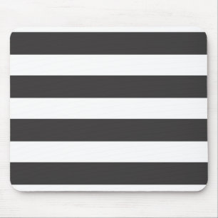 Listras preto e branco Mousepad
