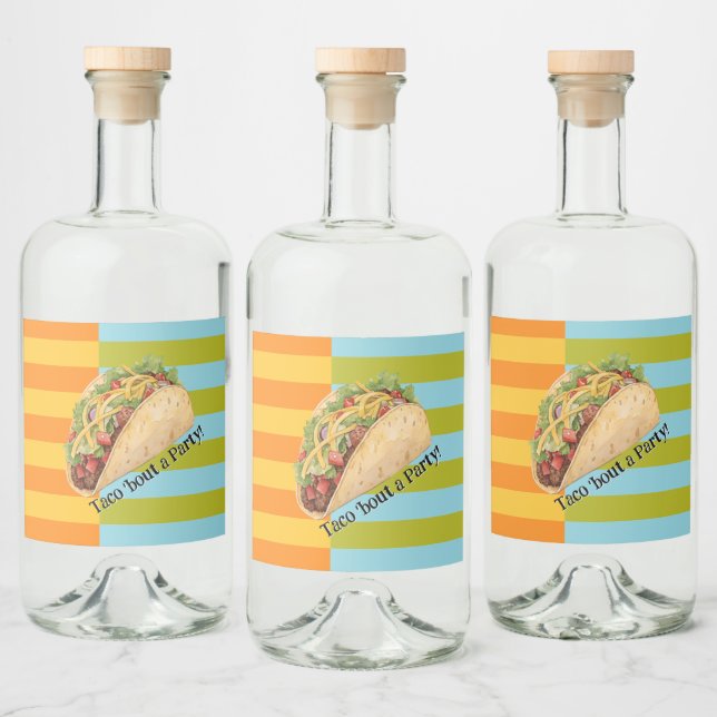 Listras Retro Taco 'bout uma Festa (Garrafas)