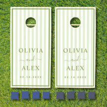 Listras Retrô Verde Casamento Personalizado