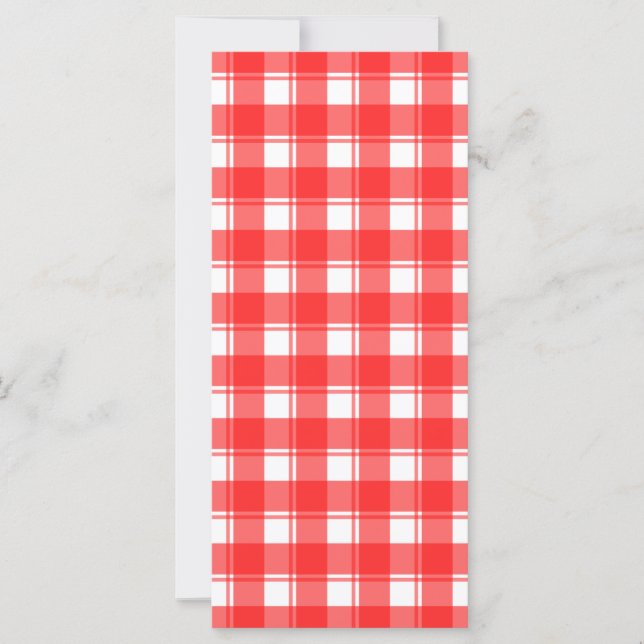 Listras Xadrez Country Vermelho e Branco (Frente)