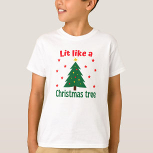 Lit Como Uma Camisa De Natal De Árvore