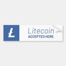 Litecoin Aceite Aqui Janela Decal Do Adesivo